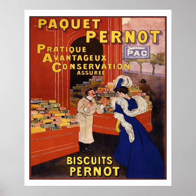 Poster Leonetto Cappiello 1905 Biscuits Pernot (Devant)