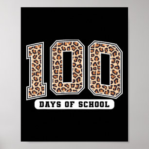 Poster Léopard 100 Jours D'école Enseignant 100ème Jour D