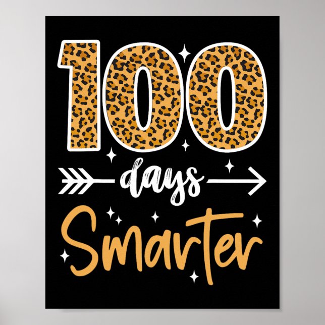 Poster Leopard 100e Jour D'Enseignant Enfants 100 Jours (Devant)