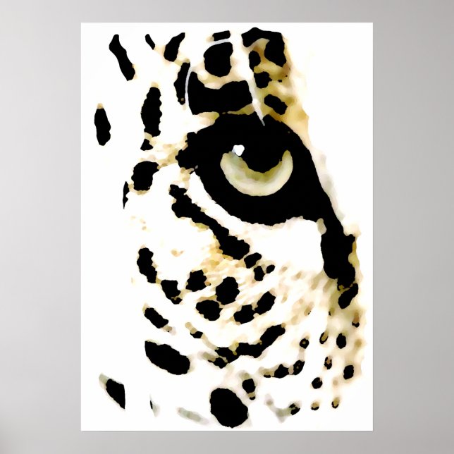 Poster Leopard Eyes - Pop Art Wild Animaux (Devant)