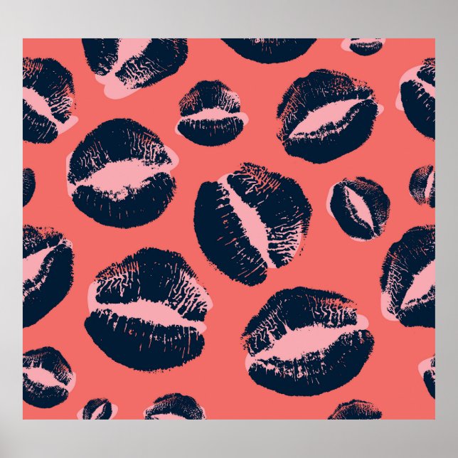 Poster Leopard Kiss : Lipstick (Devant)