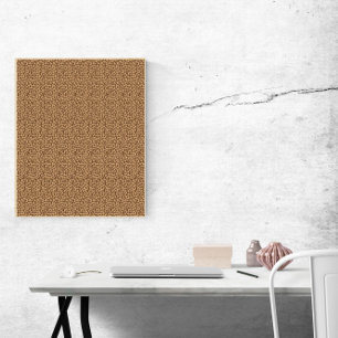 Poster Leopard Motif Brown