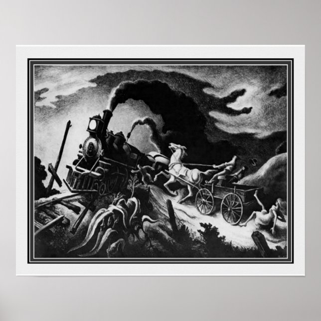 Poster "L'épave de l'Ancien '97" par Thomas Hart Benton 1 (Devant)