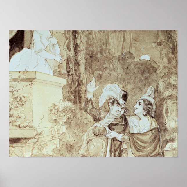 Poster Leporello serenade Elvira en guise Giovanni (Devant)