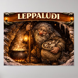 Poster Leppaludi Icelandic Yule Lad