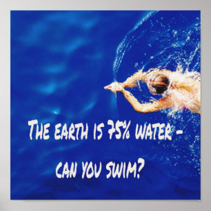 Poster L'équipe de baignade amoureuse de la piscine