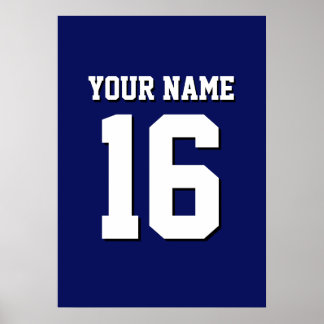 Poster L'équipe de Jersey de sports Blue Navy