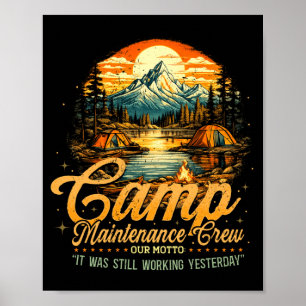 Poster L'équipe d'entretien du campement des hommes trava