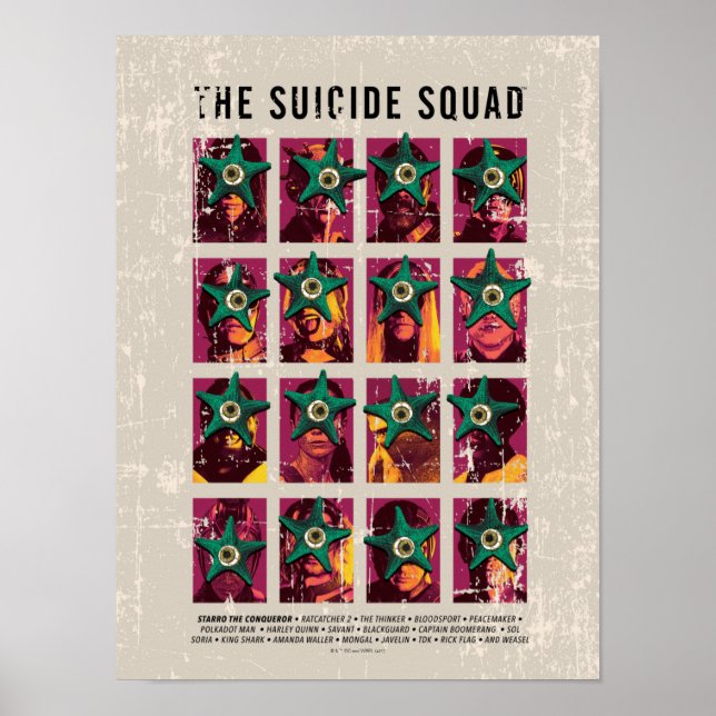 Poster L'équipe du suicide | Édition Starro Squad (Devant)