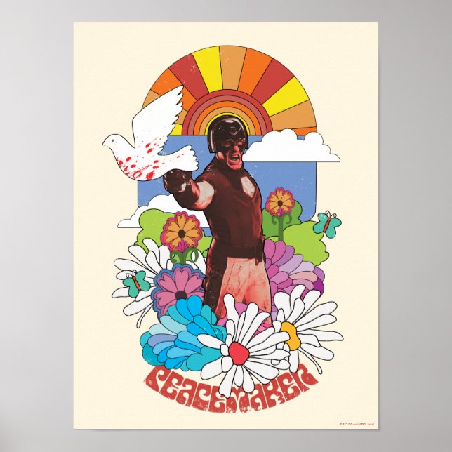 Poster L'équipe du suicide | Fleurs et soleil Peacemaker (Devant)