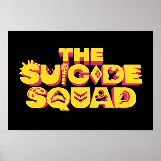 Poster L'équipe du suicide | Logo d'icône de caractère (Devant)