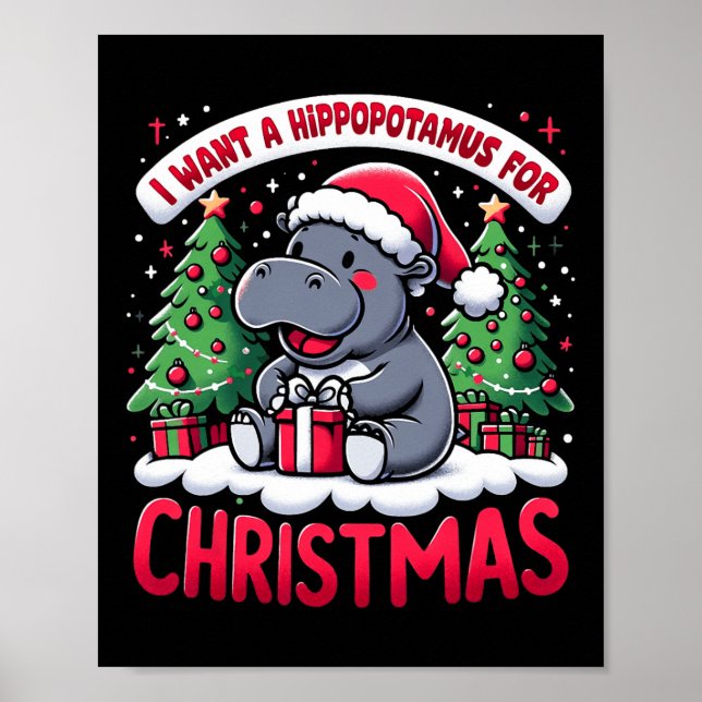 Poster L'équipe Hippopotame de Noël (Devant)