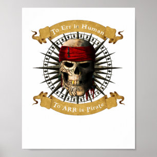 Poster L'erreur est humaine à ARR est Pirate Jolly roger