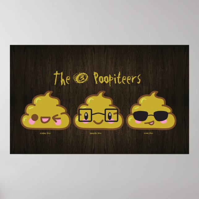 Poster Les 3 Poopiteers "pooster" (Devant)