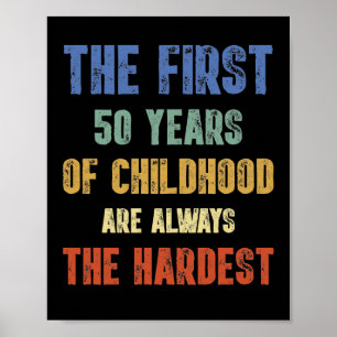 Poster Les 50 premières années 50e anniversaire Joke Gag