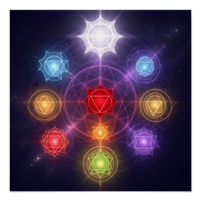 Poster Les 7 Chakras´3 (Devant)