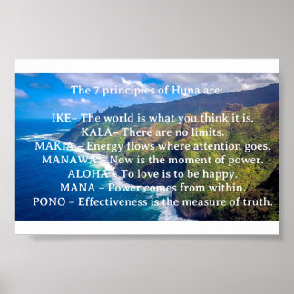 Poster Les 7 principes du Huna