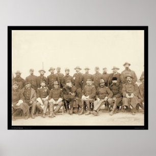 Poster Les 7e officiers de cavalerie combattant SD 1891