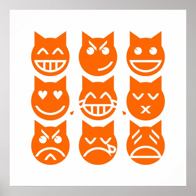 Poster Les 9 vies du chat Emoji (Devant)