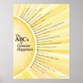 Poster Les ABC du bonheur authentique