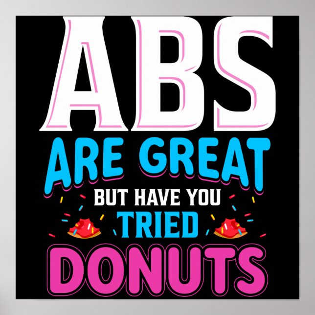 Poster Les Abs Sont Super, Mais Avez-Vous Essayé Des Donu (Devant)
