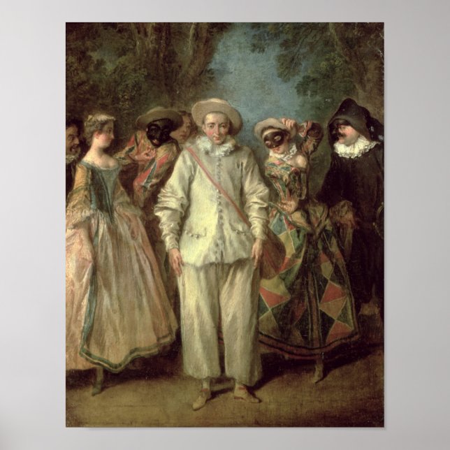 Poster Les acteurs du Commedia dell'Arte (Devant)