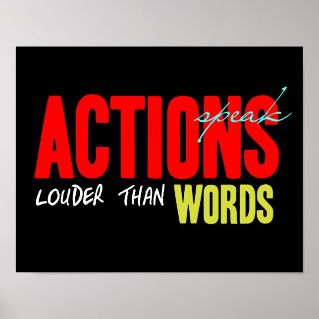 Poster Les actions parlent plus fort (Devant)