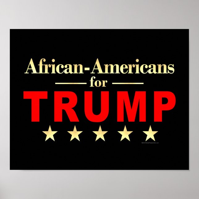Poster Les Afro-Américains pour Donald Trump 2024 (Devant)