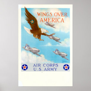 Poster Les ailes 2ème guerre mondiale sur l'Amérique
