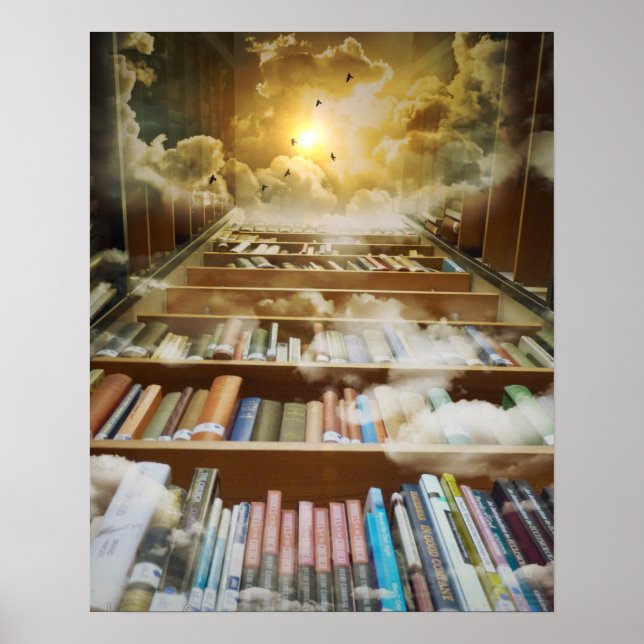 Poster Les amateurs de livre retraite paradis bibliothèqu (Devant)