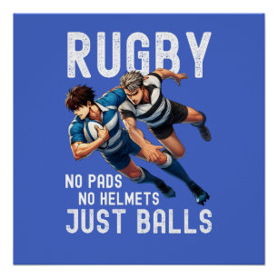 Poster Les amateurs de rugby   Cadeaux Amusants Pour Lui 
