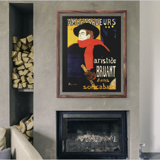 Poster Les Ambassadeurs Aristide Bruant dans son cabaret