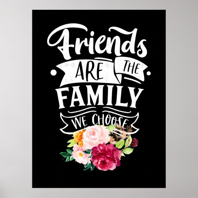 Poster Les amis sont la famille que nous choisissons (Devant)