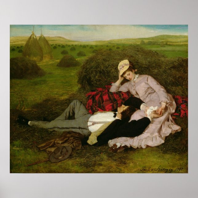 Poster Les Amoureux, 1870 (Devant)