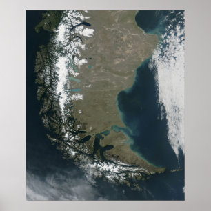 Poster Les Andes rocailleux et couronnés de neige
