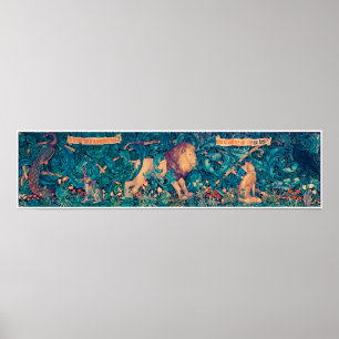 Poster Les animaux dans la forêt, William Morris