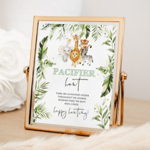 Poster Les animaux Safari chasse au Pacifique jeu de baby