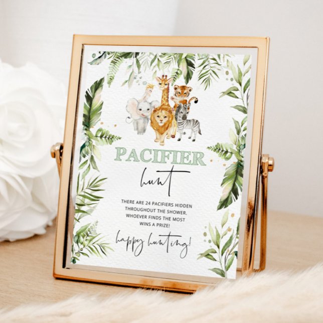 Poster Les animaux Safari chasse au Pacifique jeu de baby (Créateur téléchargé)