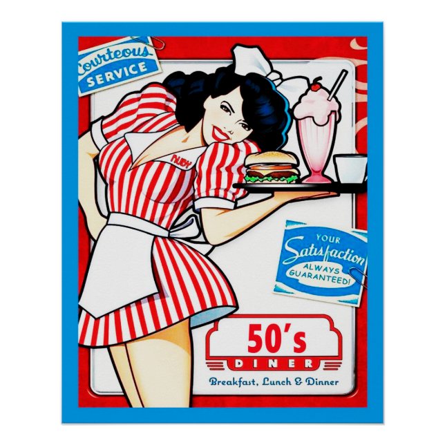 Poster les années 50 Diner (Devant)
