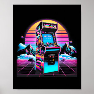 Poster les années 70 80s 90s Vintage Retro Arcade jeu vid
