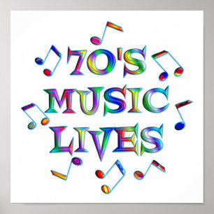 Poster les années 70 les vies de musique
