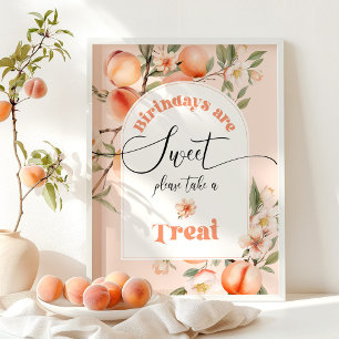 Poster Les Anniversaires de la pêche douce sont doux pren