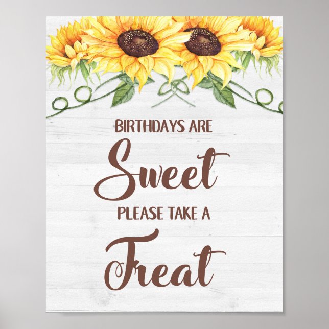 POSTER LES ANNIVERSAIRES SONT DOUCES S'IL VOUS PLAÎT PREN (Devant)