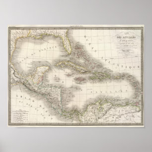 Poster Les Antilles - les Antilles