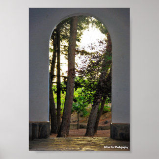 Poster Les arbres à travers l'arche