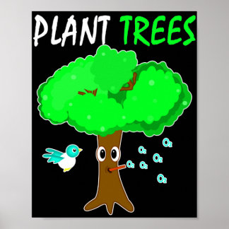 Poster Les arbres plantes protègent l'environnement