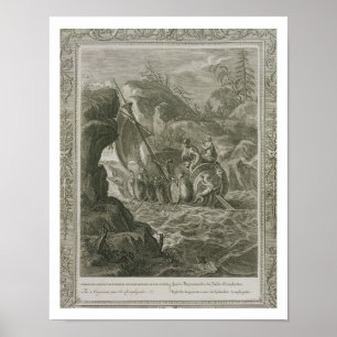 Poster Les argonautes passent le Symplegades (la gravure)