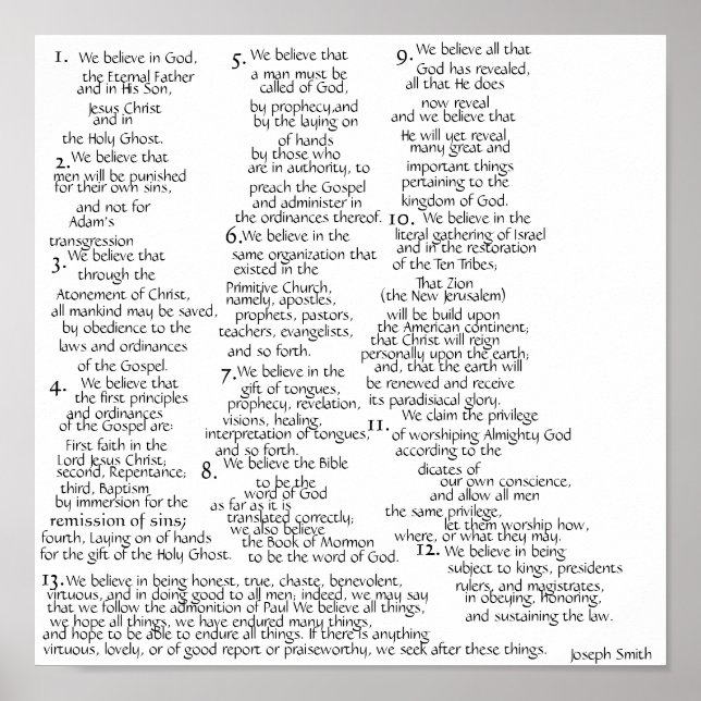 Poster Les Articles de la Foi (Devant)