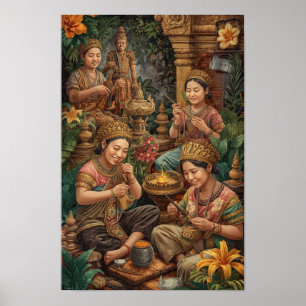 Poster Les artisans dorés de Bali - Métiers sacrés à Para
