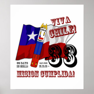 Poster Les Arts Au Monde ! - Viva Chile Mision Cumplida !